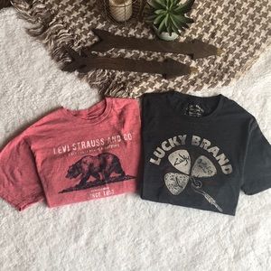 EUC Men’s Medium Lucky and Levi’s Brand T-shirts